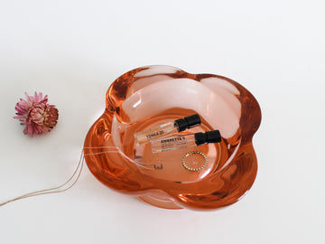 Peach Glass Ashtray