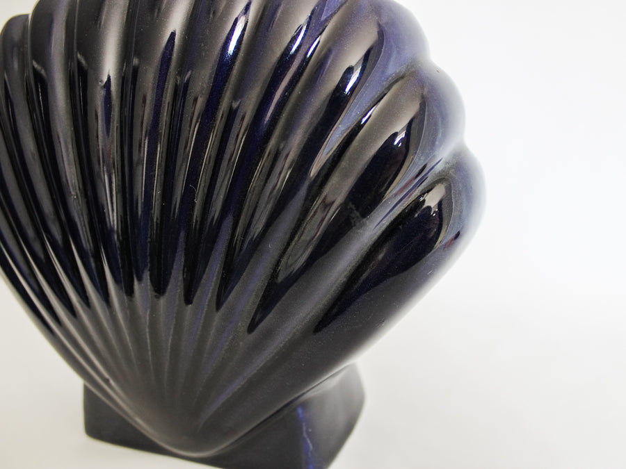 Indigo Blue Clamshell Vase