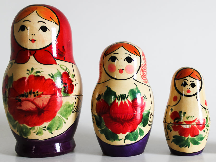 Hand-painted Wooden Nesting Dolls