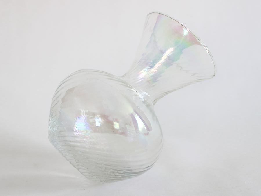 Iridescent Glass Swirl Vase