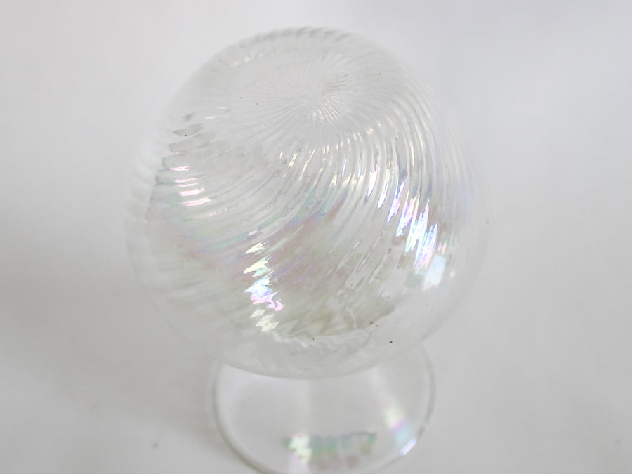 Iridescent Glass Swirl Vase