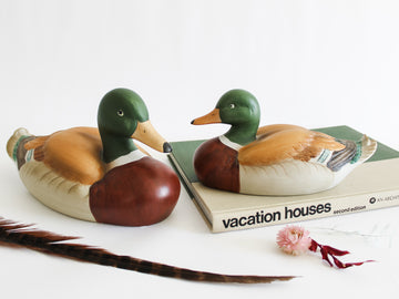 Pair of Hand Painted Ceramic Ducks