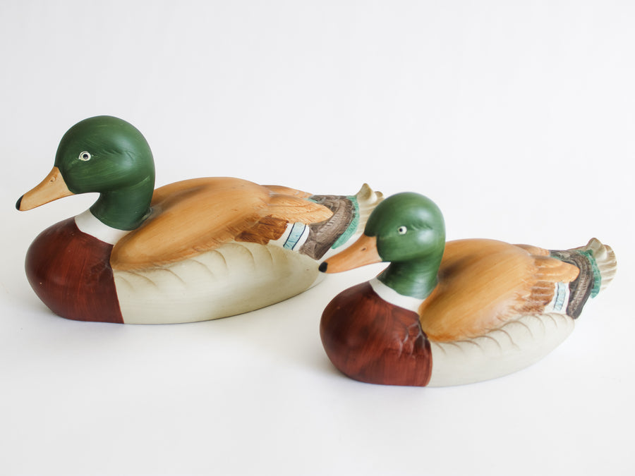 Pair of Hand Painted Ceramic Ducks