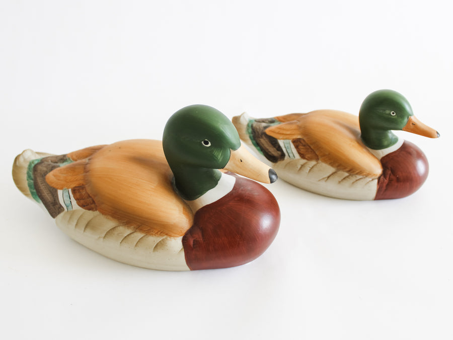 Pair of Hand Painted Ceramic Ducks