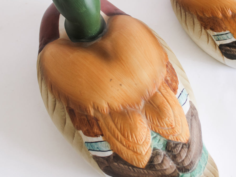 Pair of Hand Painted Ceramic Ducks