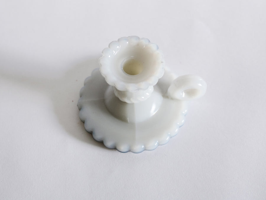 Antique Mini Milk Glass Candleholder