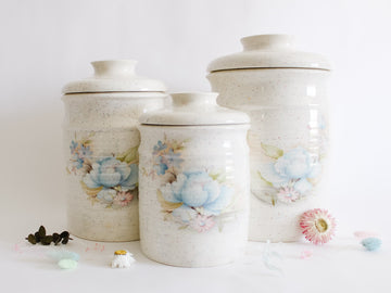 Floral Ceramic Canister Set
