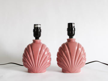 Pair of Pink Shell Mini Lamps