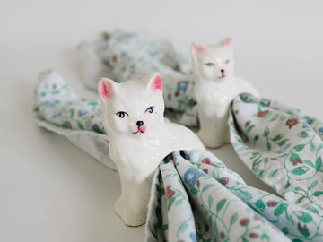 White Cat Napkin Holders