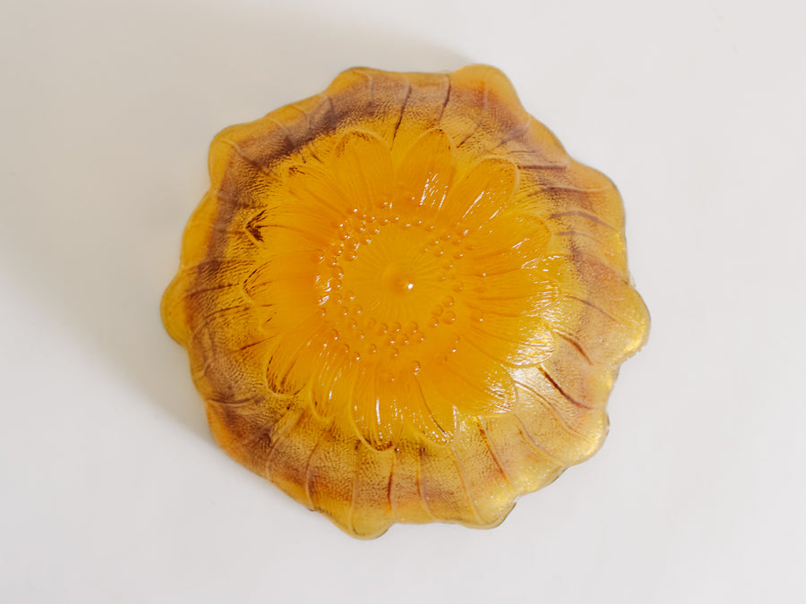 Amber Indiana Glass Lily Pons Bowl