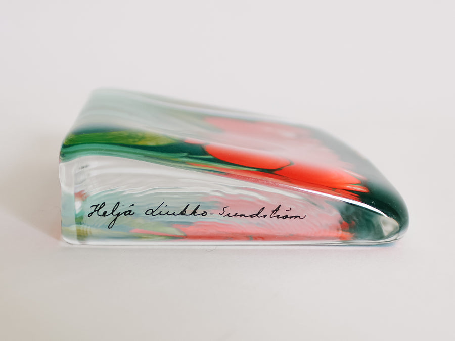 Finnish Tulip Glass Paperweight