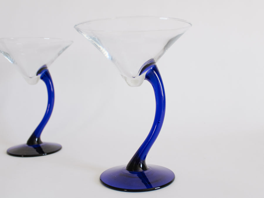 Libbey Swerve Stem Martini Glasses