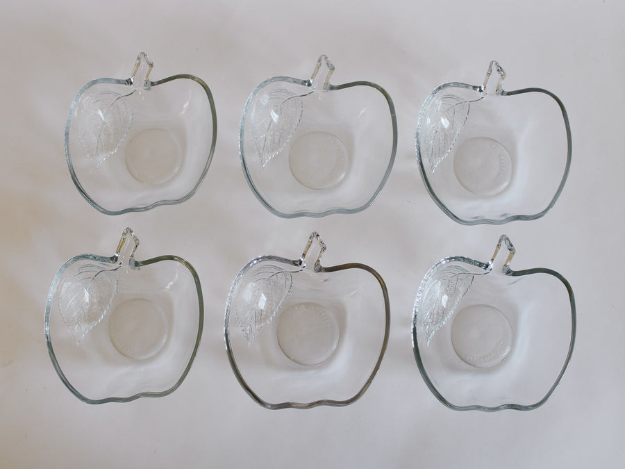 Apple Pressed Glass Bowls