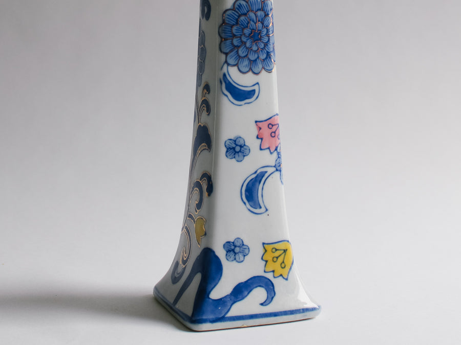 Hand Painted Porcelain Candlestick