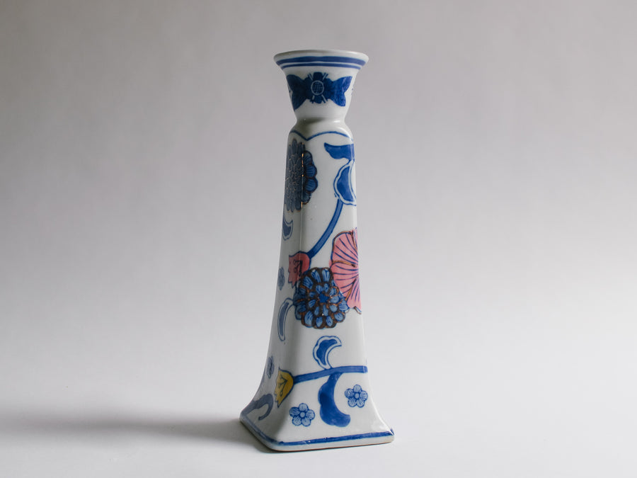 Hand Painted Porcelain Candlestick
