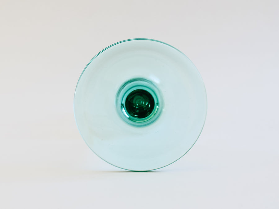 Turquoise Stemmed Champagne Flutes