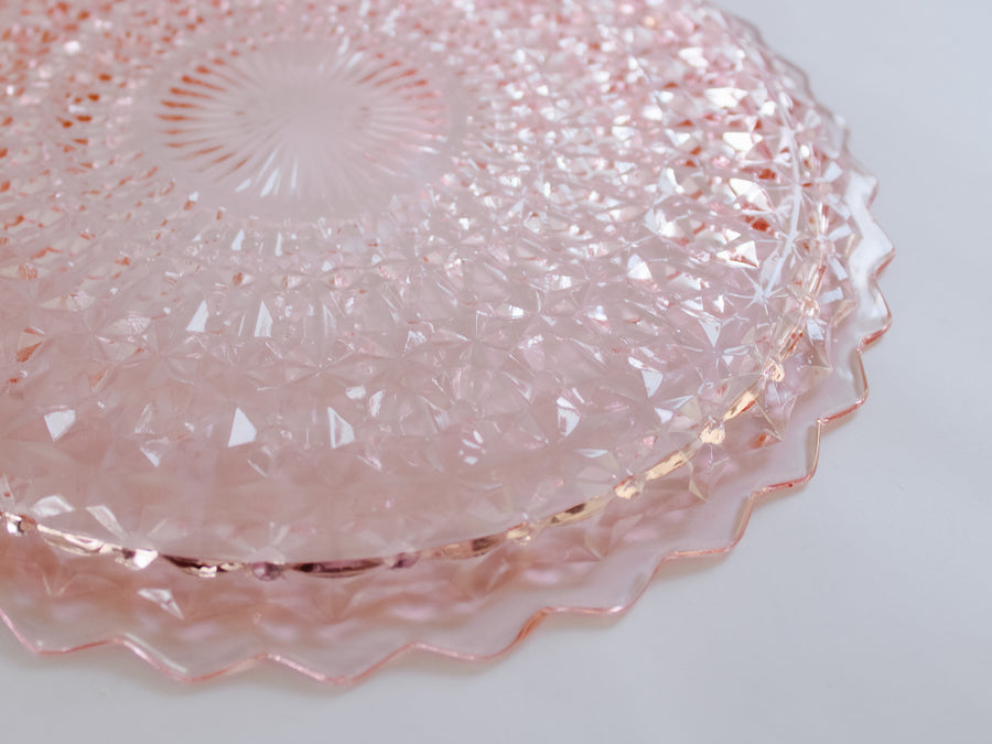 Jeannette Pressed Glass 'Buttons & Bows' Platter