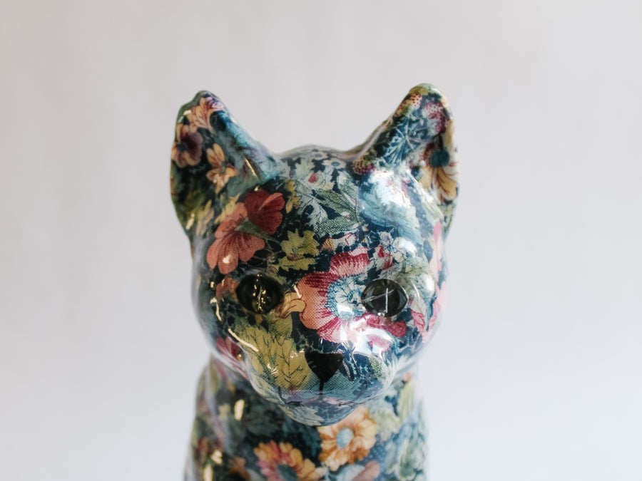 Floral Decoupage Cat