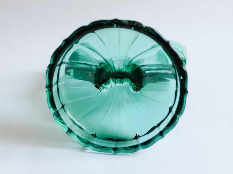 Jeannette Glass Swirl Ultramarine Double Candle Holder