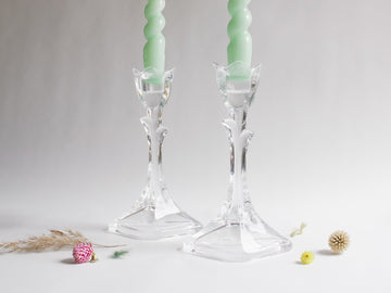 Glass Tulip Candleholders