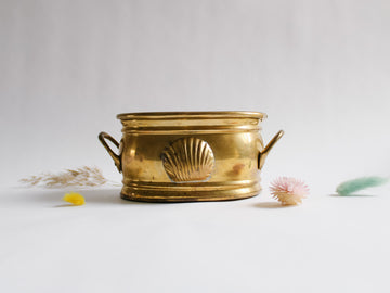 Brass Seashell Mini Planter